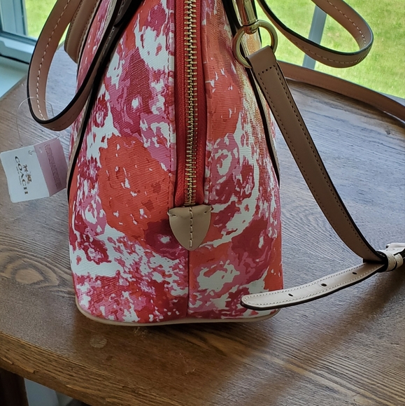 NWT COACH Floral Dome Satchel - Picture 3 of 9